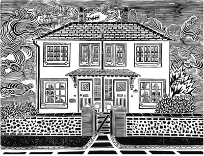 House on the Hill B&W