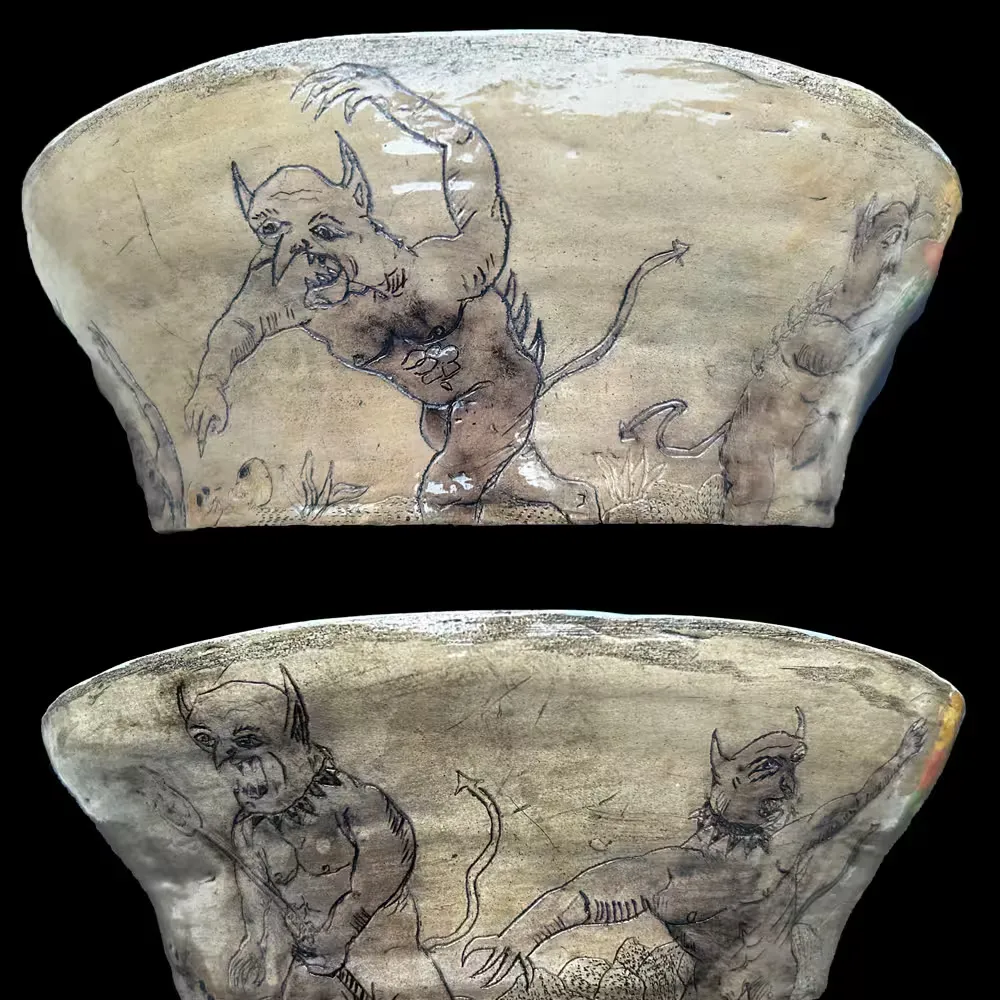 Burn in Hell - stoneware bowl - View 2