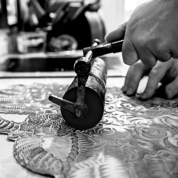 Rolling process during printmaking
