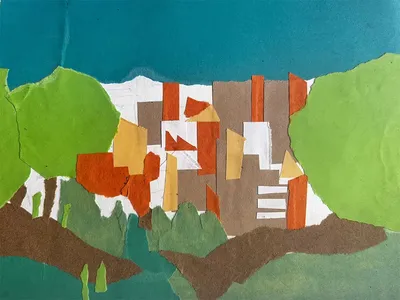 Village on the horizon