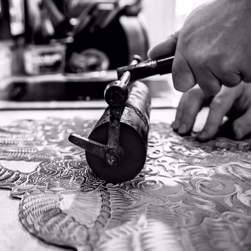 Rolling process during printmaking